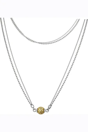 SilberDream Silberkette Kugel Halskette silber gold (Halskette), Halsketten (Kurgel) ca. 45cm, 925 Sterling Silber, vergoldet (Gelbgold - Verkäufer: Fit4Style Silberschmuck - IMPPAC