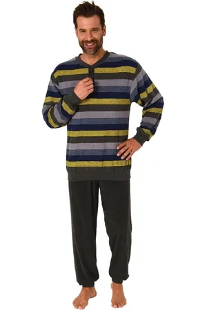 Normann Pyjama Elegant aussehender Herren Frottee Pyjama mit Bündchen - Verkäufer: Fairway