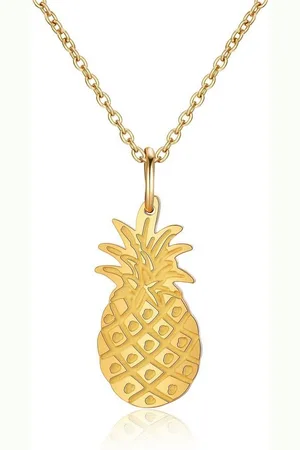 Ailoria Edelstahlkette DÉLICE Halskette (1-tlg., inkl. Schmucksäckchen und Geschenkbox), aus Edelstahl mit Ananas-Anhänger - Verkäufer: Lifestyle Delights