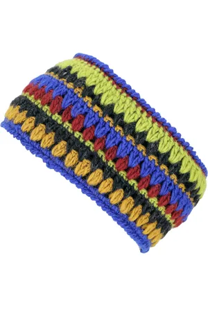 GURU-SHOP Stirnband Buntes Häkel-Stirnband aus Schurwolle -.. - Verkäufer: