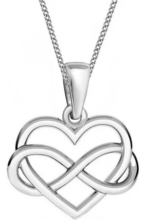 Goldene Hufeisen Kette mit Anhänger Herz Unendlichkeit Anhänger mit Kette aus 925 Sterling Silber (2-tlg, inkl. Etui), Rhodiniert - Verkäufer: