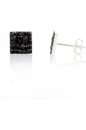 Karisma Paar Ohrstecker Ohrstecker Silber 925 Mit Kristall Elements - Unisex Black 8mm - Verkäufer: Schmuck