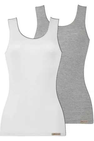 COMAZO Achselhemd 2er Pack Damen Unterhemd Achselträger 2764 (Stück, 2-St) Vegan - Verkäufer: Sibrise