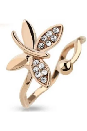 Bungsa Zehenring Zehenring Schmetterling Rosegold aus Messing Unisex, Zehring Toering - Verkäufer:
