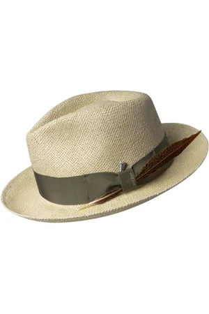 Bailey 44 Strohhut Flatbrim Outen mit Feder und Pin - Verkäufer: Hut-Breiter München - Hutmacher seit 1863