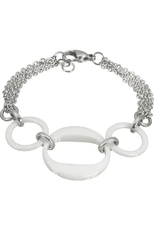 Amello Edelstahlarmband 3 Ringe Armband silber weiß (Armband), Armbänder für Damen Edelstahl (Stainless Steel) - Verkäufer: Fit4Style Silberschmuck - IMPPAC