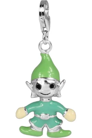 SilberDream Charm-Einhänger Charm 925er Silber Emaille, Zwerg Anhänger 925 Sterling Silber, grün, blau, gelb,schwarz, silber - Verkäufer: Fit4Style Silberschmuck - IMPPAC