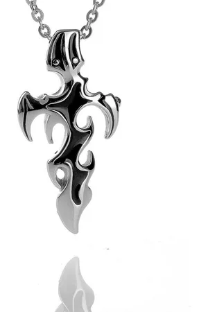 Karisma Kette mit Anhänger Edelstahl Anhänger Tribal 316 L Schwarze Beschichtung Männerschmuck, Kette- 50cm - Verkäufer: Schmuck