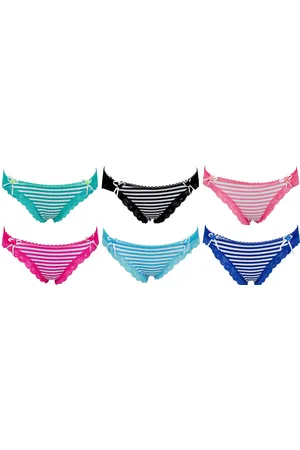 AvaMia Panty 6er Pack Pantys Spitze Uni Hotpants Hipster French Knickers Damen (Spar-Set, 6er-Pack) - Verkäufer: PEROYORK