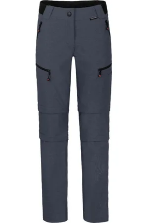 Bergson Outdoorhose PORI Doppel Zipp-Off mit T-ZIPP Damen Wanderhose, robust elastisch, Langgrößen, grau/blau - Verkäufer: