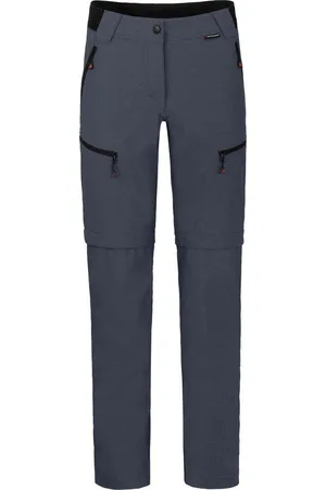 Bergson Outdoorhose PORI Zipp-Off Damen Wanderhose, robust, elastisch, Langgrößen, grau/blau - Verkäufer: