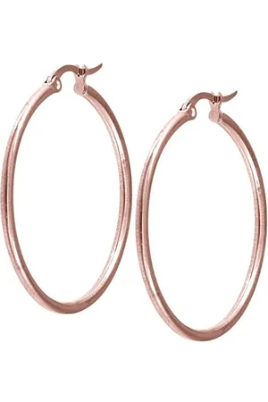 Karisma Paar Creolen 1 Paar Klassische Damen Edelstahl 316 L Stärke 2mm, ERH-01 Farbwahl - Rosegold, 35mm - Verkäufer: Schmuck