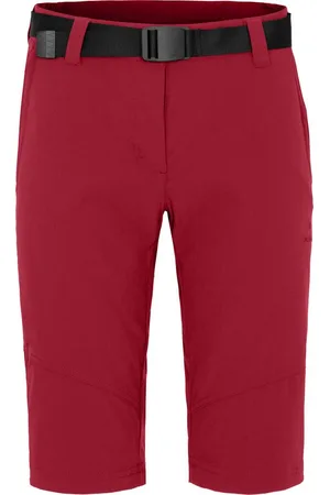 Bergson Outdoorhose HADAR Damen Wandershorts, vielseitig, pflegeleicht, Normalgrößen, dunkelrot - Verkäufer: