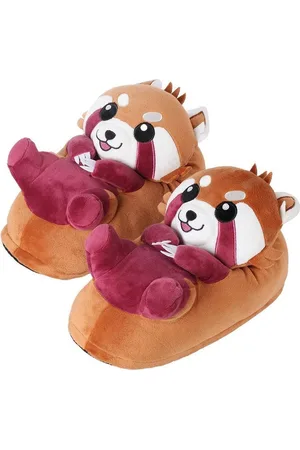 corimori Tier Pantoffeln für Kinder Einheitsgröße 25-33,5 Plüsch Hausschuhe (Packung) EU Einheitsgröße 25-33,5 roter Panda Ponva für Kinder, Jungen, Mädchen - Verkäufer: GmbH