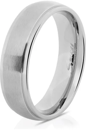 Bungsa Fingerring Ring mit zwei Außenringen Silber aus Edelstahl Unisex (Ring, 1-tlg), Damen Herren - Verkäufer:
