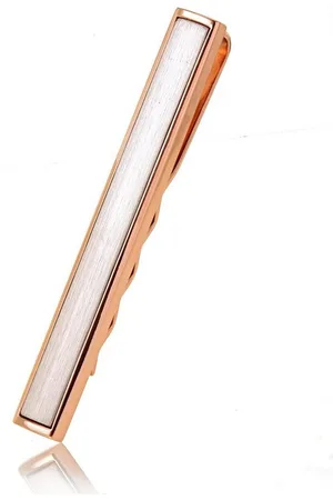 Karisma Krawattennadel Hochwertige Herren Edelstahl 316L Silber Mattiert mit, Rosé-Gold Krawattennadel / Krawattenklammer / Tie Clip - Verkäufer: Schmuck