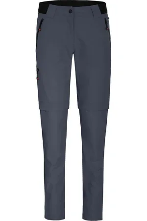 Bergson Outdoorhose VIDAA COMFORT Zipp Off (slim) Damen Wanderhose, leicht strapazierfähig, Normalgrößen, grau/blau - Verkäufer: