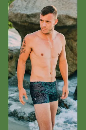 Guggen Mountain Badehose Badehose Herren Kastenbadehose kurz eng anliegend Boxer-Badehose Kastenbadehose kurz eng anliegend Badeshorts Boxer-Badehose für Herren - Verkäufer: