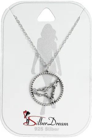 SilberDream Silberkette Sternbild Steinbock Halskette (Halskette), Halskette (Sternbild Steinbock) ca. 42cm und 45cm, 925 Sterling Silber - Verkäufer: Fit4Style Silberschmuck - IMPPAC