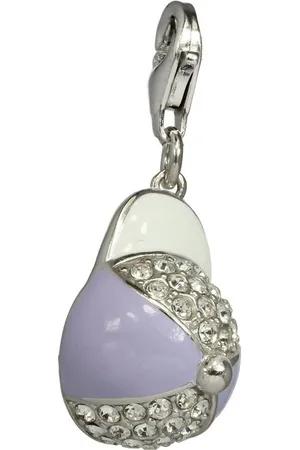 SilberDream Charm-Einhänger Charm 925 Echt Silber Anhänger, Basecap Anhänger 925 Sterling Silber, silber, weiß, lila - Verkäufer: Fit4Style Silberschmuck - IMPPAC