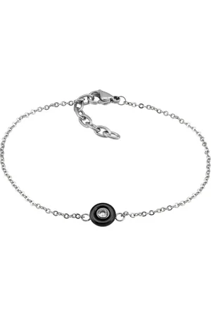 Amello Edelstahlarmband Stein Armband silber schwarz (Armband), Armbänder für Damen Edelstahl (Stainless Steel) - Verkäufer: Fit4Style Silberschmuck - IMPPAC