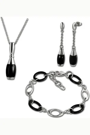 Amello Schmuckset Edelstahlschmuckset Kegel Keramik (3-tlg., Schmucksets), Damen Schmucksets, Edelstahl (Stainless Steel), Farbe: , s - Verkäufer: Fit4Style Silberschmuck - IMPPAC