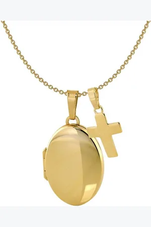 Acalee Kette mit Anhänger mit Medaillon und Kreuz 333 Gold / 8 Karat - Verkäufer: uhrcenter