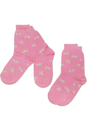 WERI SPEZIALS Strumpfhersteller GmbH Socken Kinder Socken 2-er Pack für Mädchen >>Kleine Schmetterlinge<< aus Mercerisierter Baumwolle (Set) 2er-Pack - Verkäufer: Strumpf-Welt GbR
