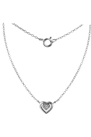 SilberDream Silberkette Herz Halskette Silber Damen (Halskette), Halskette (Herz) ca. 45cm, 925 Sterling Silber, Farbe: silber - Verkäufer: Fit4Style Silberschmuck - IMPPAC