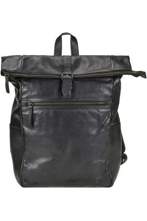 Bear Design Freizeitrucksack "Rick" Cow Lavato Leder Rucksack 27x40cm, Rolltop, Daypack, Notebookfach, knautschig weiches Leder in - Verkäufer: Ordnung und mehr