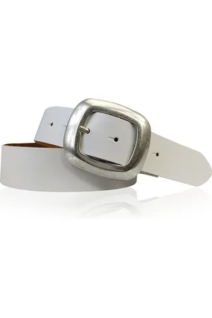 Fronhofer Hüftgürtel 18383 (1-St) Damengürtel 4 cm, große Schnalle in altsilber Optik, echt Leder Gürtel - Verkäufer: Gürtel