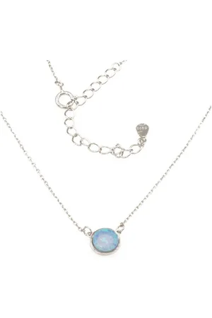 Bella Carina Kette mit Anhänger Kette mit Opal Anhänger , 925 Silber, mit synthetischem Opal - Verkäufer: