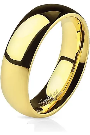 Bungsa Fingerring Ring klassisch Gold aus Edelstahl Unisex (Ring, 1-tlg), Damen Herren - Verkäufer: