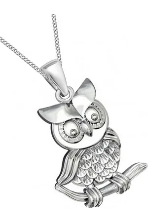 Goldene Hufeisen Kette mit Anhänger Damen Anhänger mit Kette Eule aus 925 Sterling Silber (2-tlg, inkl. Etui), Geschenkidee - Verkäufer: