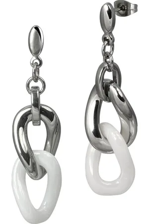 Amello Paar Ohrhänger Ohrringe Edelstahl Keramik (Ohrhänger), Damen Ohrhänger Panzer Big Edelstahl (Stainless Steel), in silberfarbe - Verkäufer: Fit4Style Silberschmuck - IMPPAC
