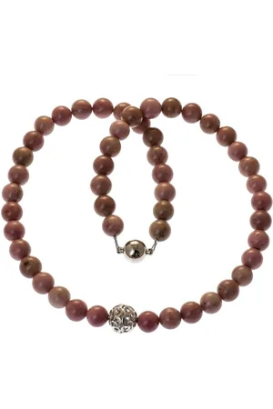 Bella Carina Perlenkette Kette Rhodochrosit mit Silber Perle, Perle aus 925 Silber - Verkäufer: