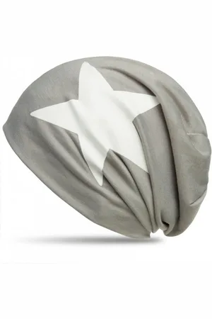 CASPAR Beanie MU069 klassiche leichte Unisex Mütze mit Stern Print - Verkäufer: & SIKORA