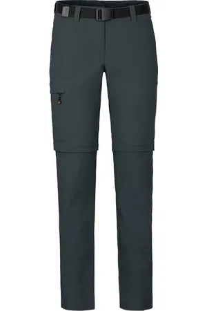 Bergson Outdoorhose BENNETT Zipp-Off (slim) Damen Wanderhose, vielseitig, pflegeleicht, Langgrößen, dunkel - Verkäufer: