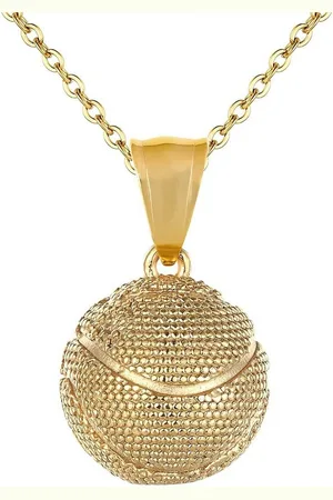 Karisma Piercing-Set Männer Edelstahl Collier Anhänger Halskette - Basketball Sport Kugel - CSP1009 - Gold - Verkäufer: Schmuck