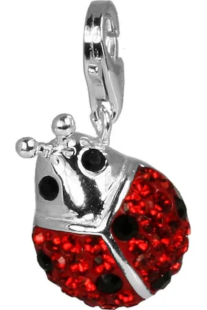 SilberDream Charm-Einhänger Charm Marienkäfer, Charmsanhänger Marienkäfer, 925 Sterling Silber, Farbe: rot, schwarz - Verkäufer: Fit4Style Silberschmuck - IMPPAC