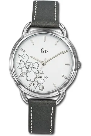 GO Girl Only Quarzuhr Leder Damen Uhr 699107, (Analoguhr), Damenuhr mit Lederarmband, rundes Gehäuse, mittel (ca. 35mm), Fashion- - Verkäufer: Fit4Style Silberschmuck - IMPPAC