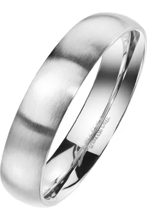 Bungsa Fingerring Ring schmal klassisch matt Silber aus Edelstahl Unisex (Ring, 1-tlg), Damen Herren - Verkäufer: