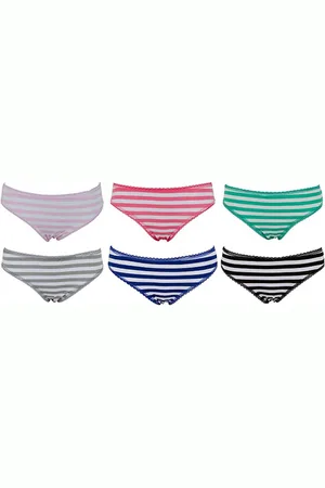 AvaMia Panty 6er Pack Pantys Spitze Uni Hotpants Hipster French Knickers Damen (Spar-Set, 6er-Pack) - Verkäufer: PEROYORK