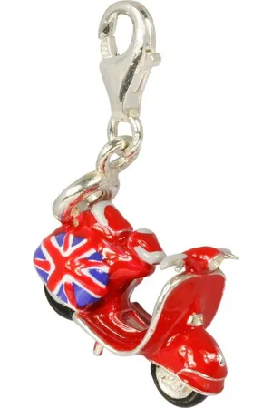 SilberDream Charm-Einhänger Charm 925er Silber Emaille, Motorroller Anhänger 925 Sterling Silber, silber, rot, blau, schwarz - Verkäufer: Fit4Style Silberschmuck - IMPPAC