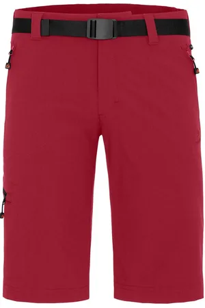 Bergson Outdoorhose REDWOOD BERMUDA Herren Wandershorts, vielseitig, pflegeleicht, Normalgrößen, dunkelrot - Verkäufer: