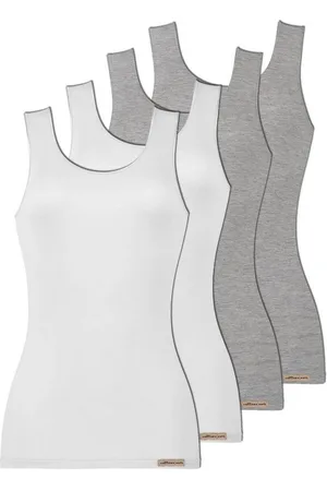 COMAZO Achselhemd 4er Pack Damen Unterhemd Achselträger 2764 (Spar-Set, 4-St) Vegan - Verkäufer: Sibrise