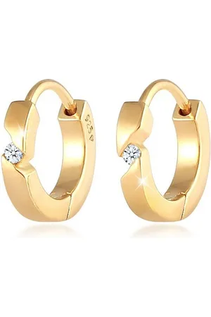 Elli DIAMONDS Paar Creolen Creolen Diamant (0.03 ct) 925 Silber - Verkäufer: JULIE & GRACE GmbH