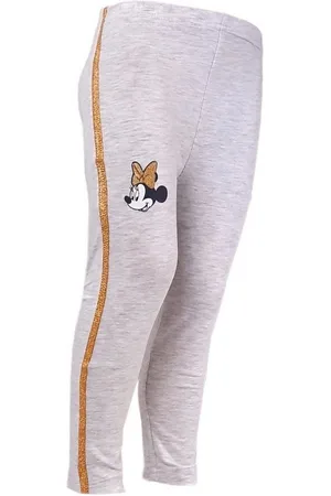 Disney Leggings Minne Maus Kinder Leggings lang mit Goldfarbenem Glitzer Streifen, Gr. 104-134 - Verkäufer: WS-Trend