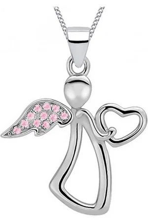 Goldene Hufeisen Kette mit Anhänger Engel Herz Schutzengel Anhänger mit Kette 925 Silber Engelkette (2-tlg, inkl. Etui), Anlass Geburtstag, Geschenke für Mädchen, Damen - Verkäufer:
