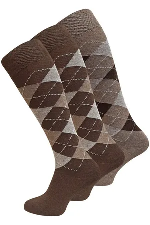 Cotton Prime® Kniestrümpfe 3 Paar, mit Karos (3-Paar) in angenehmer Baumwollqualität Cottonprime